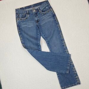 Vintage Polo Jeans Co Ralph Lauren Grommet Bootcut Blue Denim Jeans Women's 6
